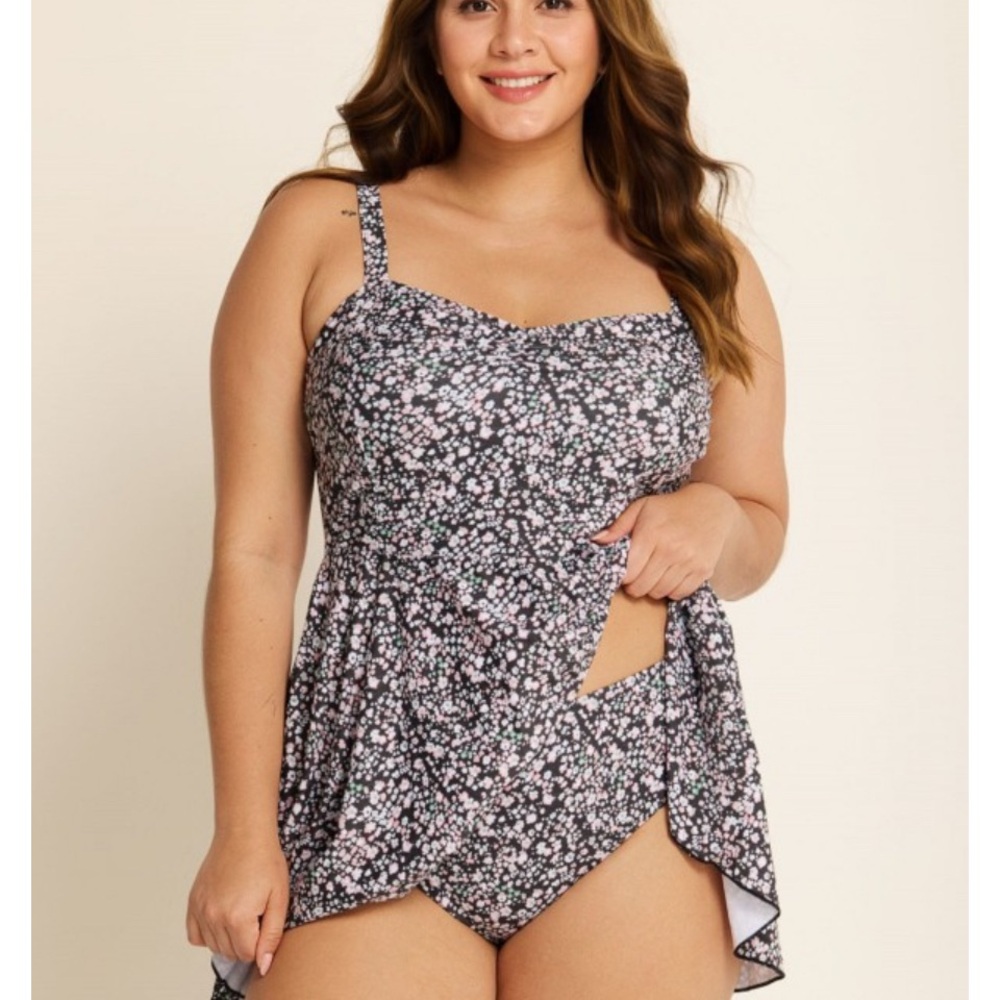 Elegant Floral Women's One-Piece Swimsuit